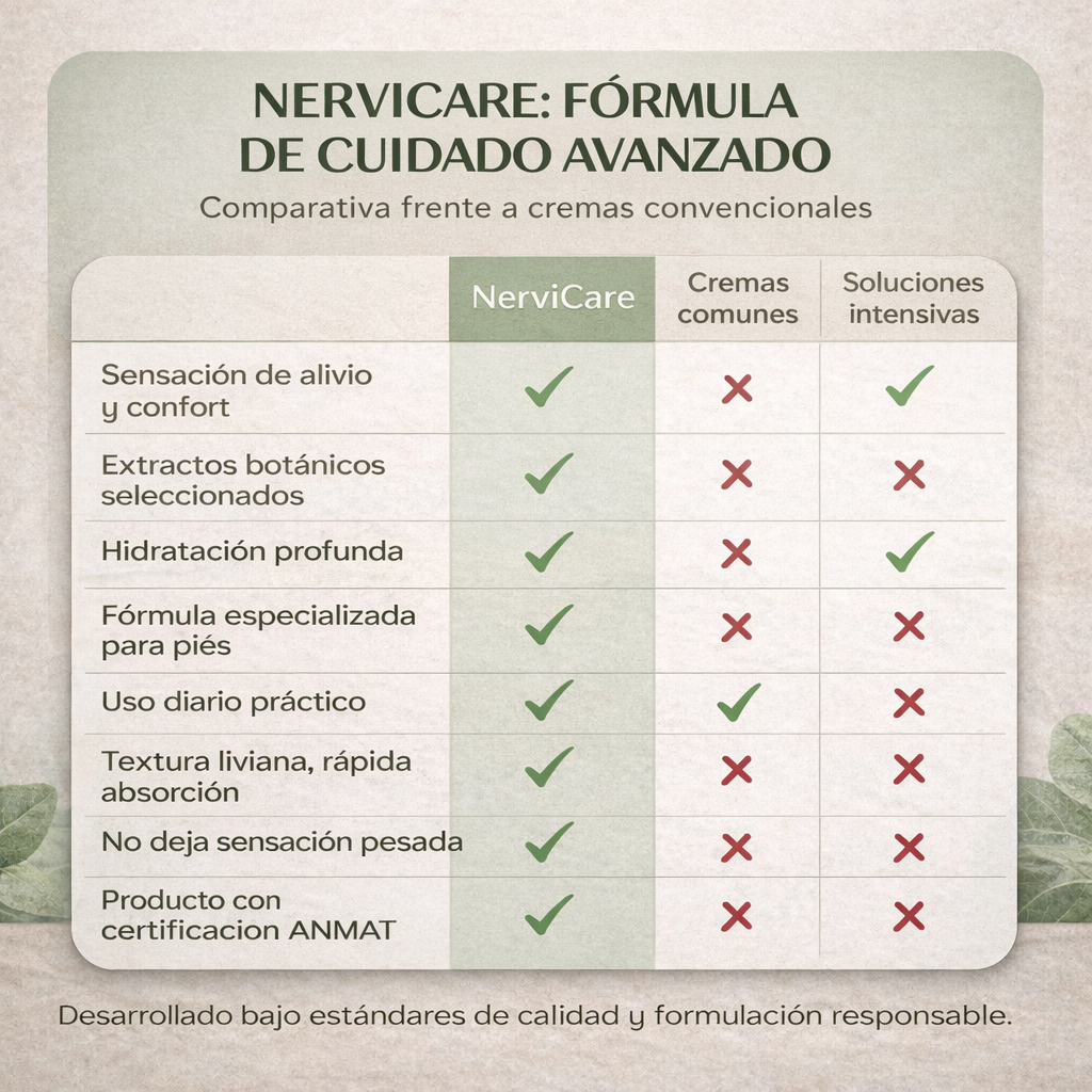 CREMA DE PIES NerviCare, alivio que se siente.